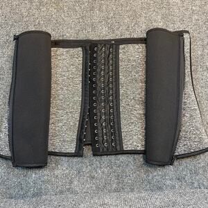 Waist Trainer Corset Size 3XL Zip Hook and Eye Closure Boning Gray Neoprene